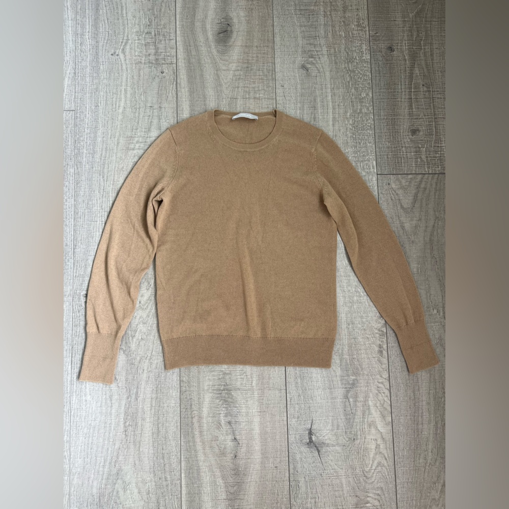 Everlane Women's The Cashmere Crew Neck Sweater in Caramel Size Small